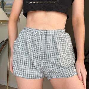 Dizzy Lizzy Blue Plaid Lounge Shorts